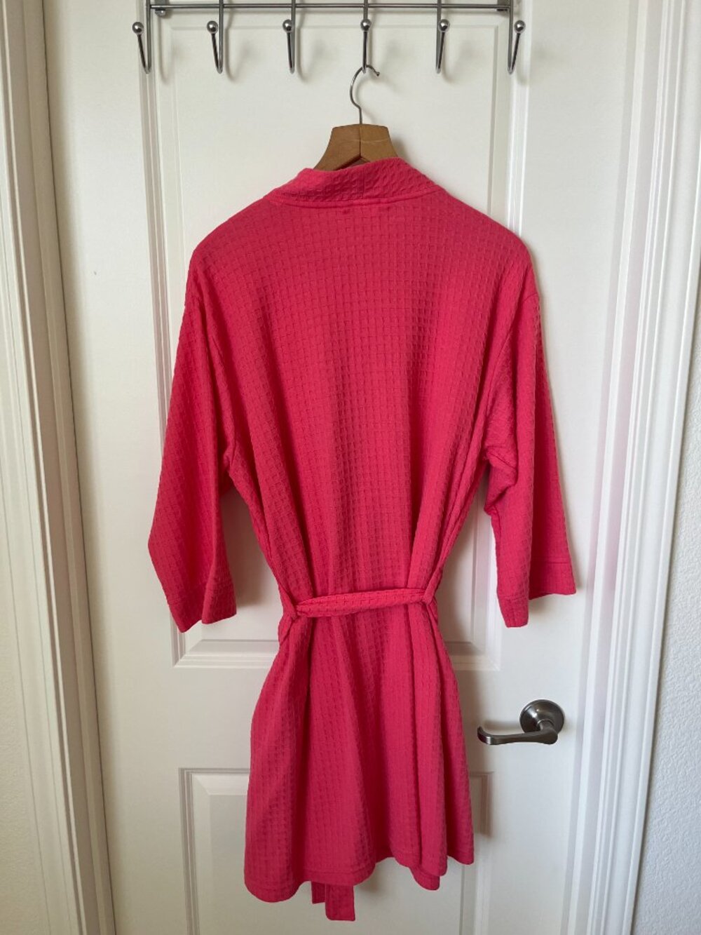 Waffle Fabric Bath Robe - Picture 3 of 3
